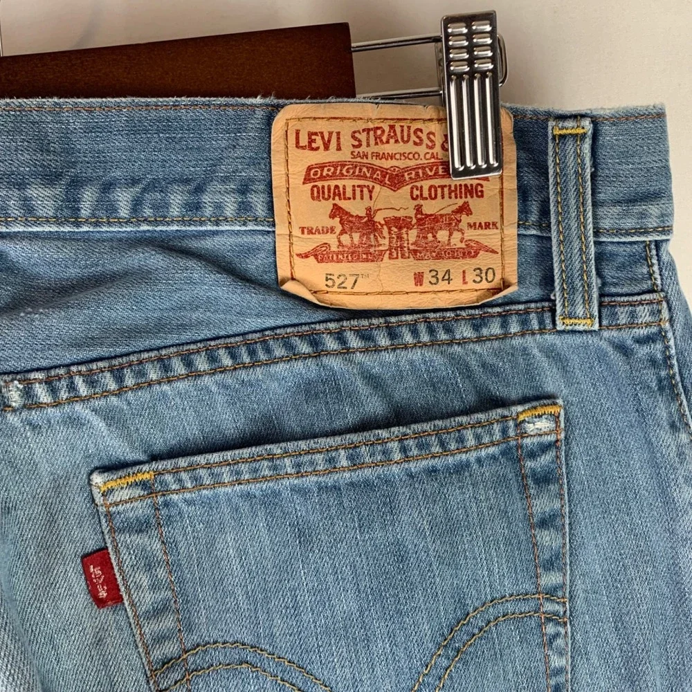 Levi's 527 Low Bootcut Jeans‎ Mens 34x30 Blue Medium Wash Denim Y2K
